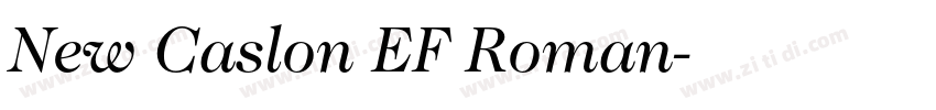 New Caslon EF Roman字体转换